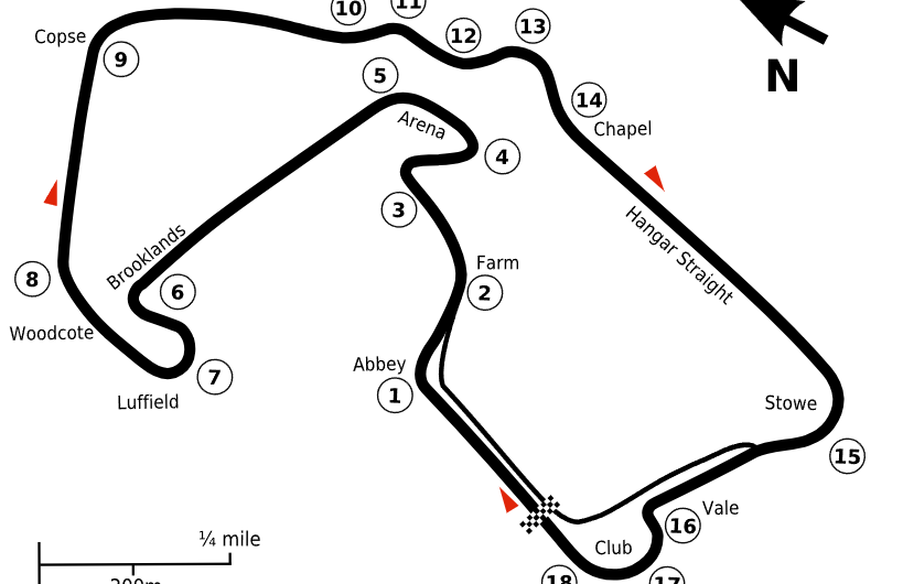 Silverstone – Points de freinage et Apex